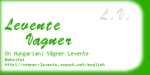 levente vagner business card
